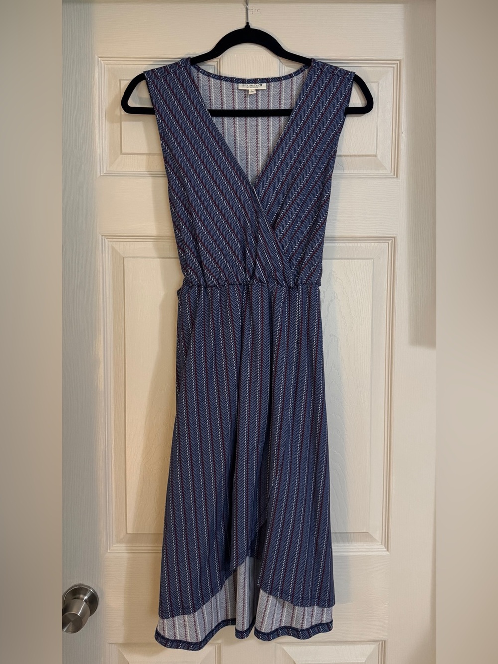 V-Neck Striped Dress